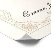 Cream Floral Wedding Poster ポスター (角)