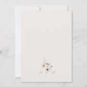 Cream Floral Wildflower Poppy Wedding Invitation 招待状 (裏面)