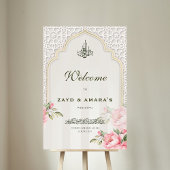 Cream & Florals Islamic Wedding | Acrylic Sign アクリルサイン