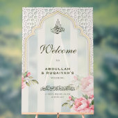 Cream & Florals Islamic Wedding | Acrylic Sign アクリルサイン
