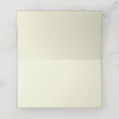 Cream folded place card floral heart Guest's name プレイスカード (内部開封)