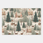 Cream Forest Winter ラッピングペーパーシート (正面3)