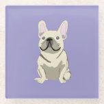 Cream French Bulldog,  ガラスコースター<br><div class="desc">Cream French Bulldog, </div>