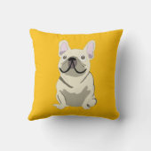 Cream French Bulldog クッション (裏面)