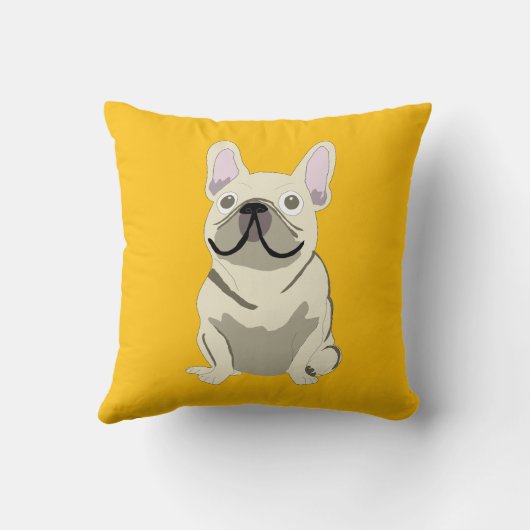 Cream French Bulldog クッション (裏面)