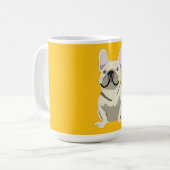 Cream French Bulldog コーヒーマグカップ (正面左)