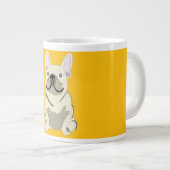 Cream French Bulldog ジャンボコーヒーマグカップ (正面右)