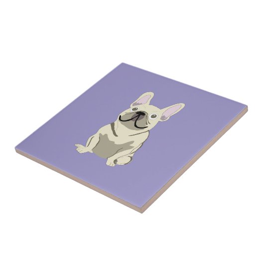 Cream French Bulldog,  タイル (側面)