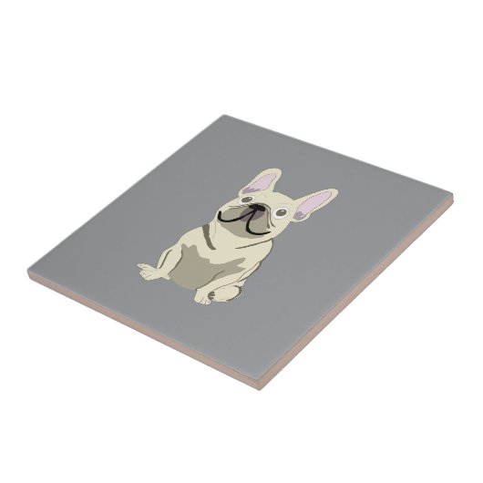 Cream French Bulldog,  タイル (側面)