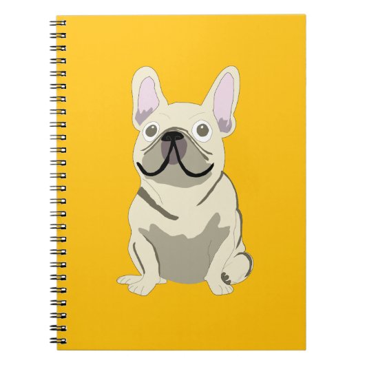 Cream French Bulldog, ノートブック (正面)
