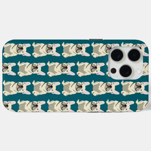 Cream French Bulldog Case-Mate iPhoneケース (裏面 (横))