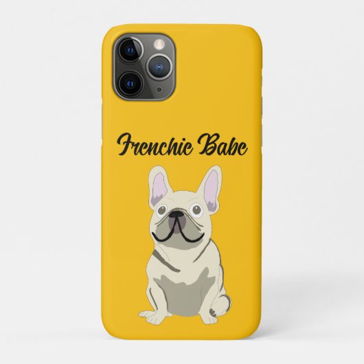 Cream French Bulldog, Frenchie Babe Case-Mate iPhoneケース (裏)