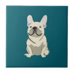 Cream French Bulldog, I Love my Dog タイル<br><div class="desc">Cream French Bulldog,  I love my dog</div>
