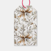 Cream Gingerbread Christmas Bow ギフトタグ (裏面)