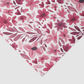 Cream Girly Pink Red Flowers Hearts Birthday 薄葉紙 (詳細)