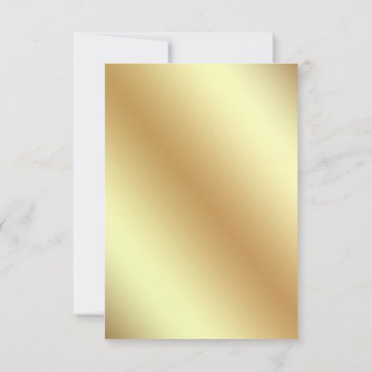 Cream Gold Ethnic Elephants Indian Wedding 出欠カード (裏面)