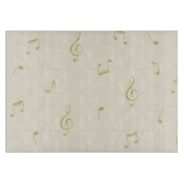 Cream Gold Music Notes   カッティングボード