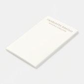 Cream Gold Serif Font Professional Name Position ポストイット (アングル)