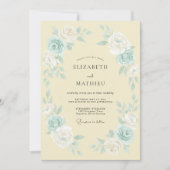 Cream Graceful Spring Wedding 招待状 (正面)