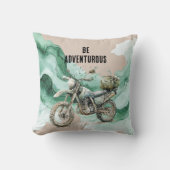 Cream Green Motorcycle Adventure クッション (正面)