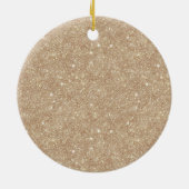 Cream Hearts Butterflies Christmas セラミックオーナメント (裏面)