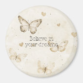 Cream Hearts Butterflies Christmas マグネット (正面)