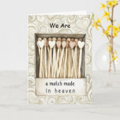 Cream Hearts Match Made in Heaven Gold Glitter カード (黄色い花)