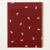 Cream Hearts on Burgundy - Minimal Valentine プランナー手帳 (裏面)