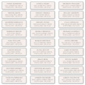 Cream | Individual Guest Address Labels シール (正面)
