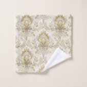 Cream Ivory Bath Towels Soft Victorian-Inspired バスタオルセット (ウォッシュタオル)