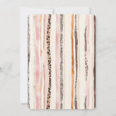 Cream Leopard Animal Pink Heart Cake Birthday 招待状 (裏面)