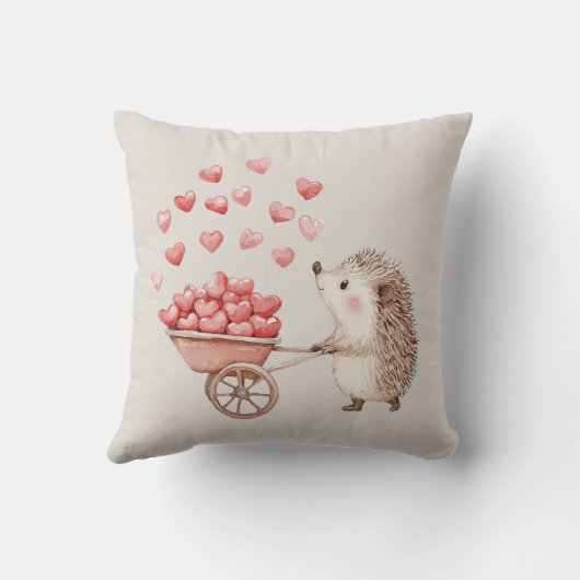 Cream Life is better with a hedgehog クッション (裏面)