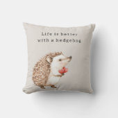 Cream Life is better with a hedgehog クッション (正面)