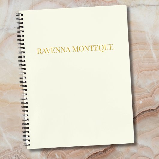 Cream Luxury Custom Serif Name Gift For Her ノートブック