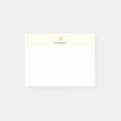 Cream Luxury Serif Personalized Monogram ポストイット (正面)