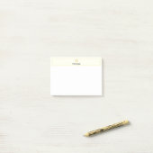 Cream Luxury Serif Personalized Monogram ポストイット (デスク上)