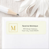 Cream Luxury Serif Personalized Monogram ラベル (インサイチュ)
