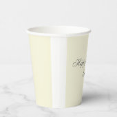 Cream Minimalist Birthday Party Paper Cup 紙コップ (右)