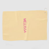 Cream minimalist custom name  ゴルフタオル (横)