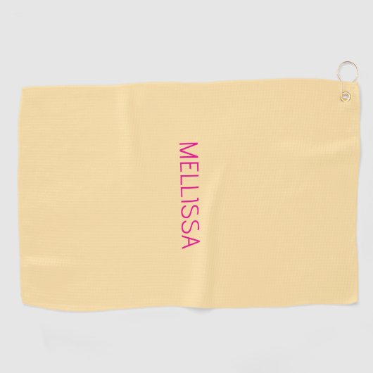 Cream minimalist custom name  ゴルフタオル (横)