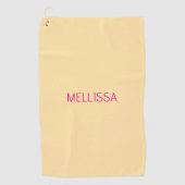 Cream minimalist custom name  ゴルフタオル (正面)