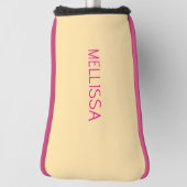 Cream minimalist custom name  ゴルフヘッドカバー (回転90)