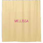 Cream minimalist custom name  シャワーカーテン (正面)