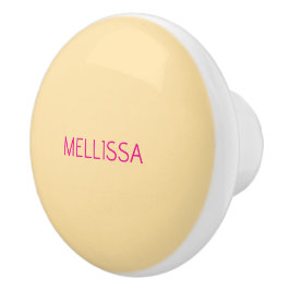 Cream minimalist custom name  セラミックノブ