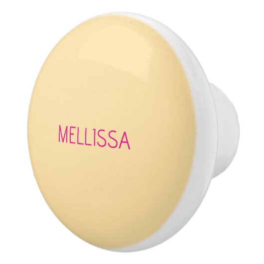 Cream minimalist custom name  セラミックノブ (右)