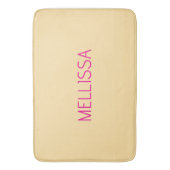 Cream minimalist custom name  バスマット (正面縦)