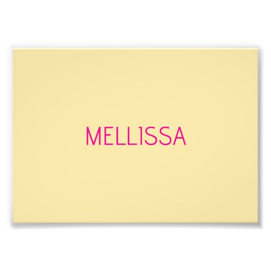 Cream minimalist custom name  フォトプリント            (正面)