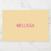 Cream minimalist custom name  フードラベル (シングルラベル)