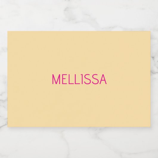 Cream minimalist custom name  フードラベル (シングルラベル)