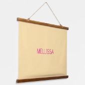 Cream minimalist custom name  吊り下げ型タペストリー (傾斜あり)